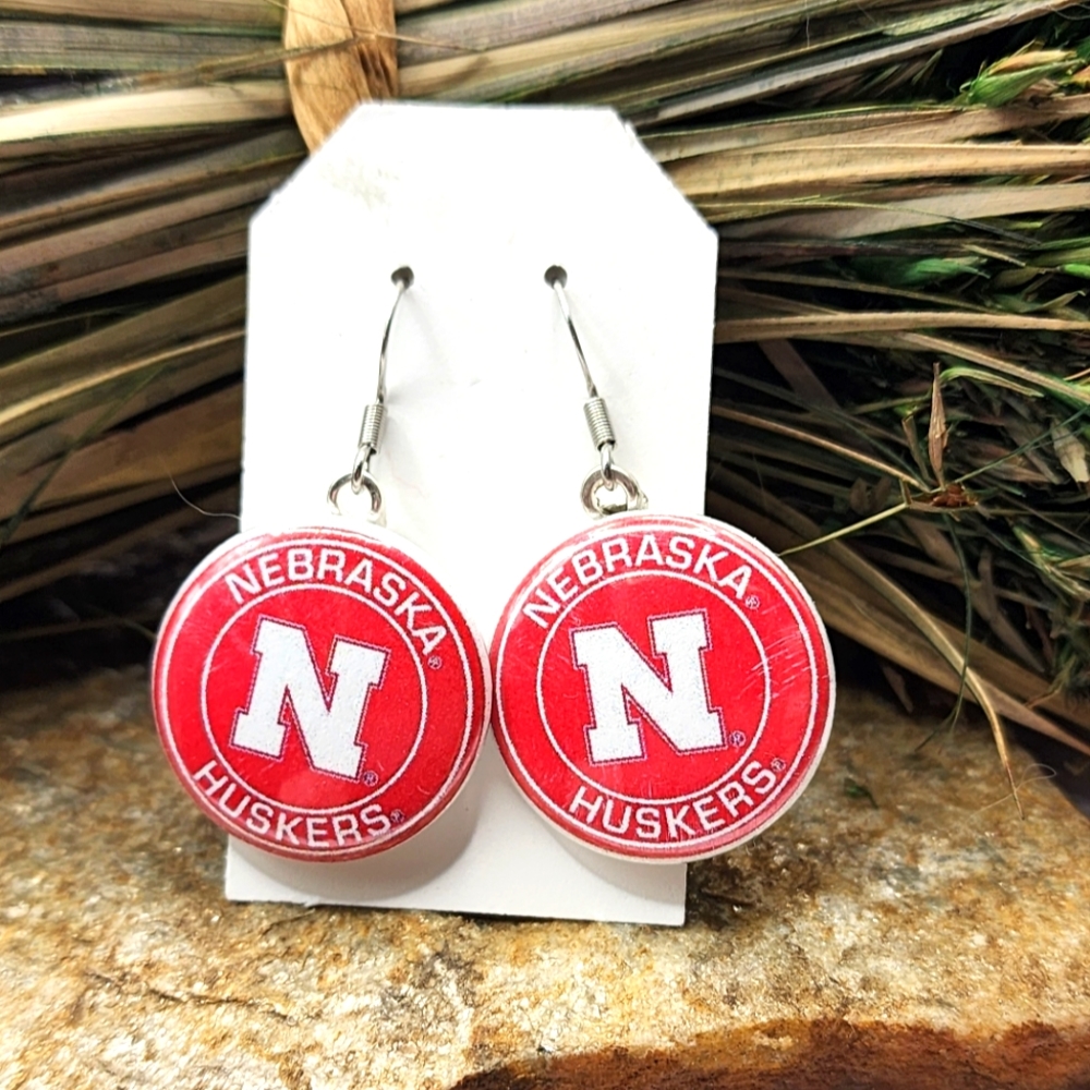 Nebraska Cornhuskers Earrings Huskers NCAA Souvenir Alumni Accessories Jewelry